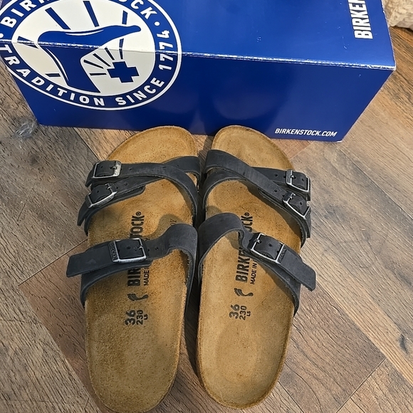 Womens Birkenstock Franca Black Narrow Fit EU 36 Size 5.5 Retail $135 - Picture 5 of 11